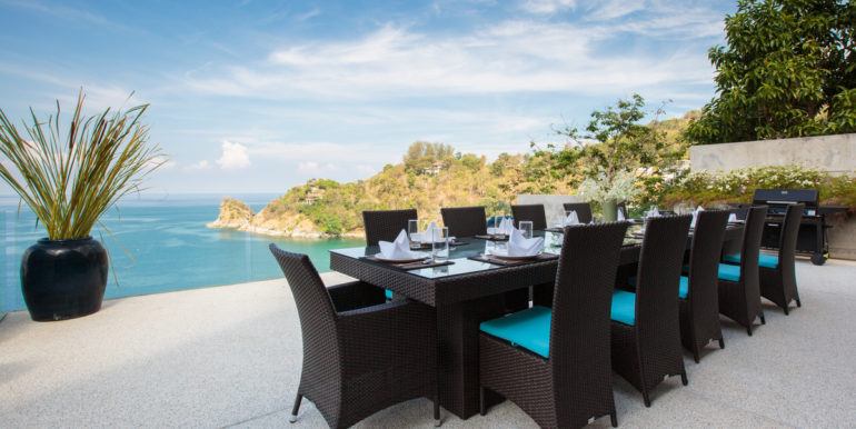 Outdoor dining at villa 2, Samsara private estate, Kamala, Phuket, Thailand