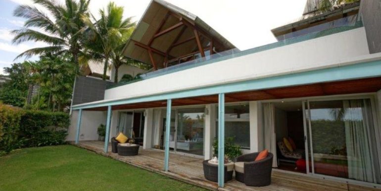 Outside view of downstairs with its 2 bedrooms and TV room