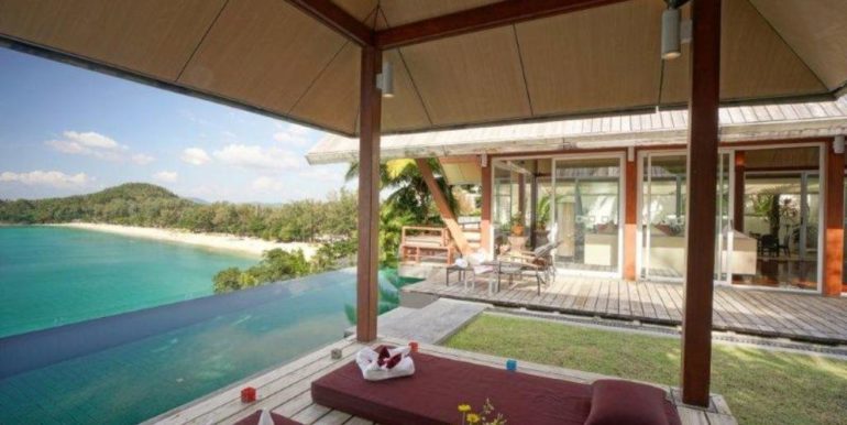 - View from sala over pool and Surin beach in background